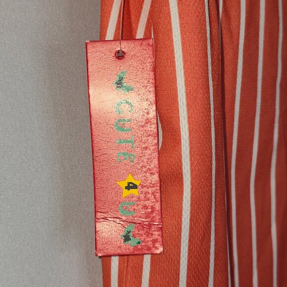 Rainbow Girls Fearless Never Give Up Baseball Tee in Orange, Size L(14-16) NWT - Picture 6 of 6